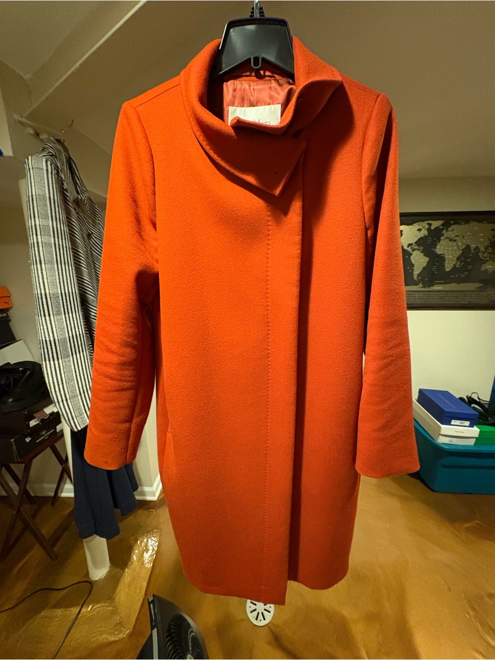 Max Mara- iconic Classic Orange Women's Wool-Blend Coat
